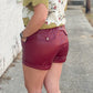 Just In Case Faux Leather Shorts