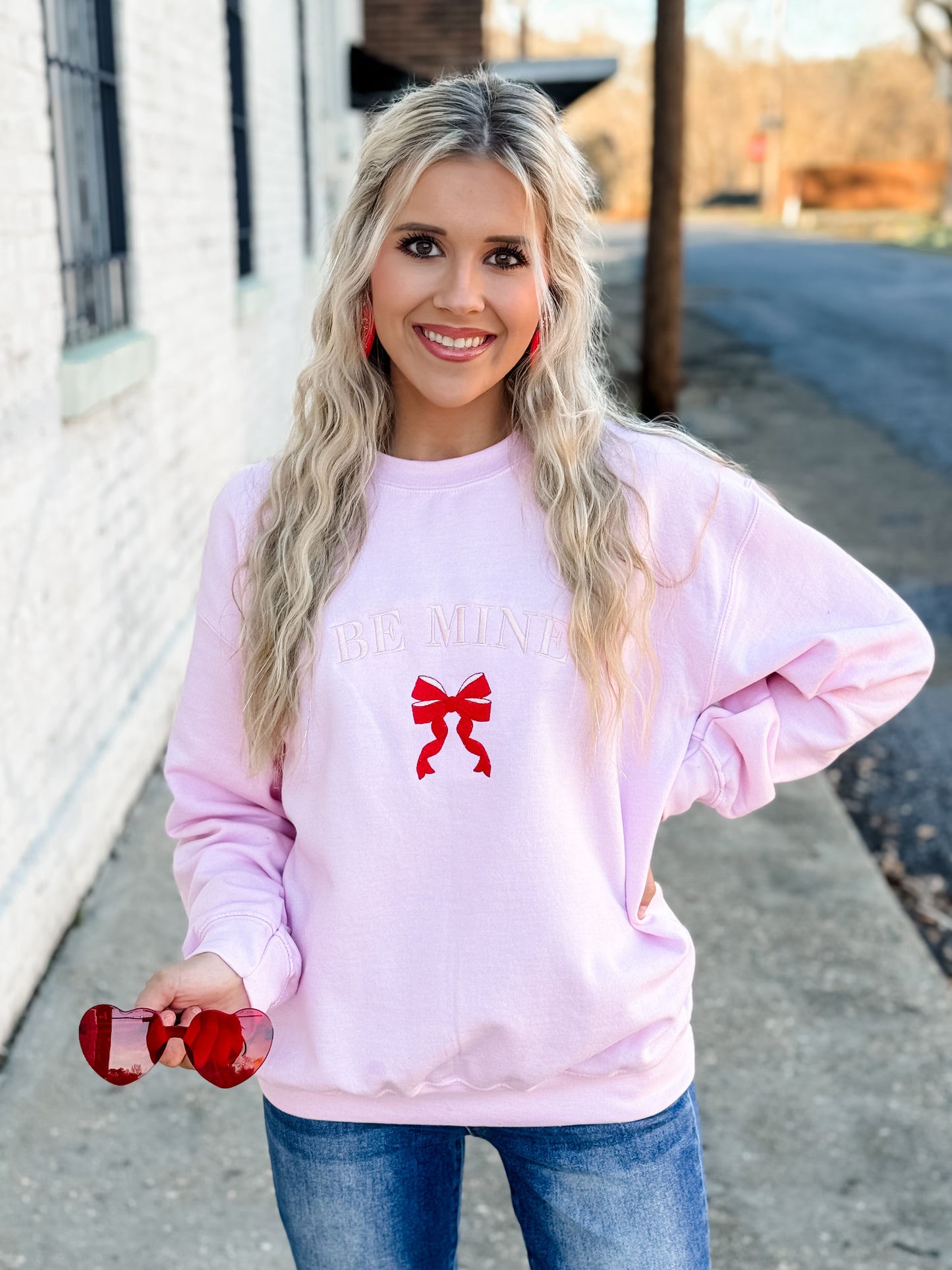 Be Mine Bow Sweatshirt *FINAL SALE*