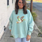 Golden Flight Sequin Mock Neck Sweatshirt