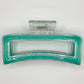 It Girl Jumbo Clip CLEAR/TEAL