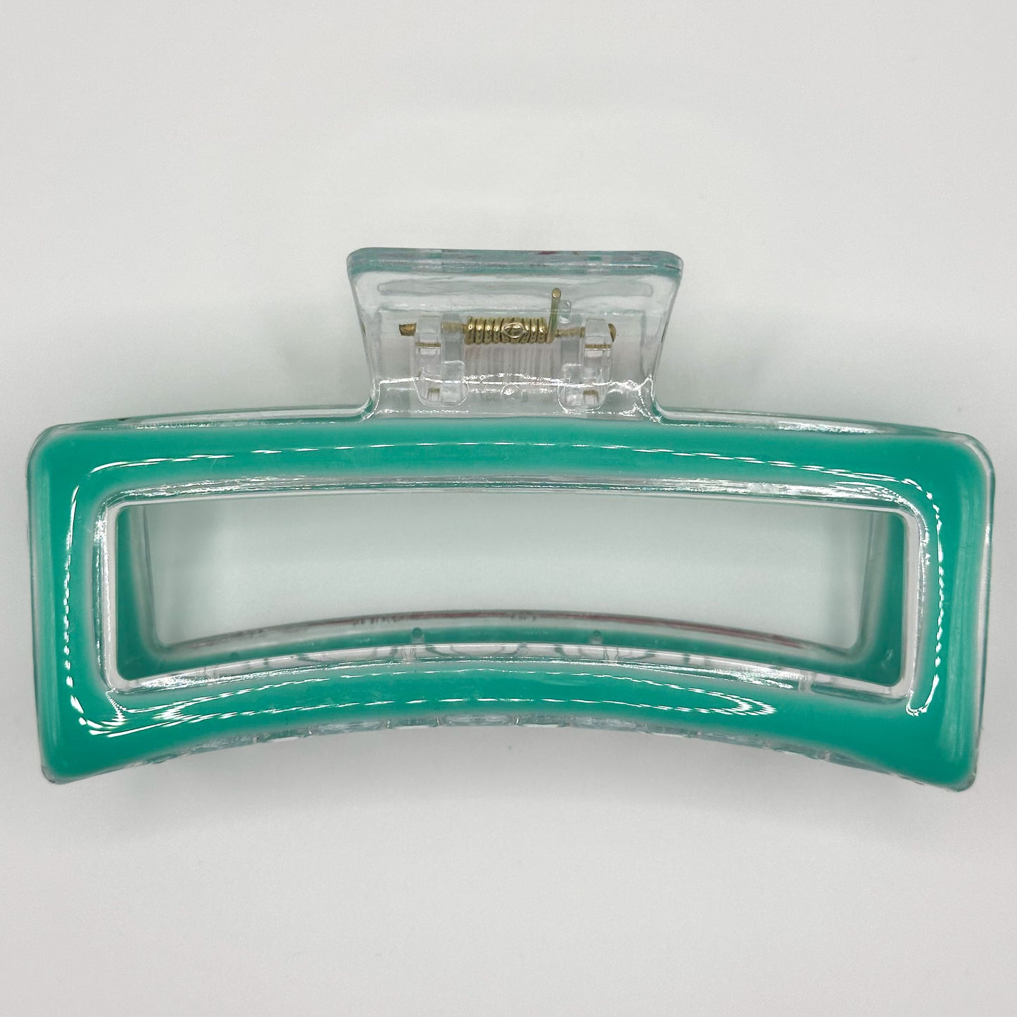 It Girl Jumbo Clip CLEAR/TEAL