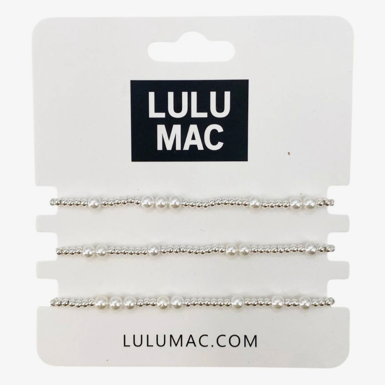 Lulu Mac Pearl Bracelet Stack SILVER