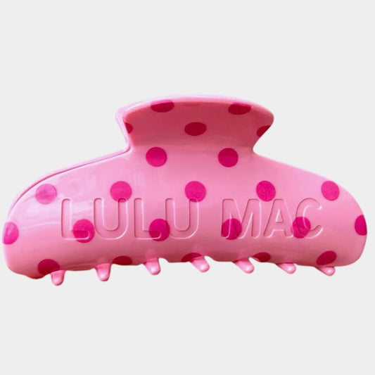 Lulu Mac Polka Dot Hair Clip PINK/HOT PINK