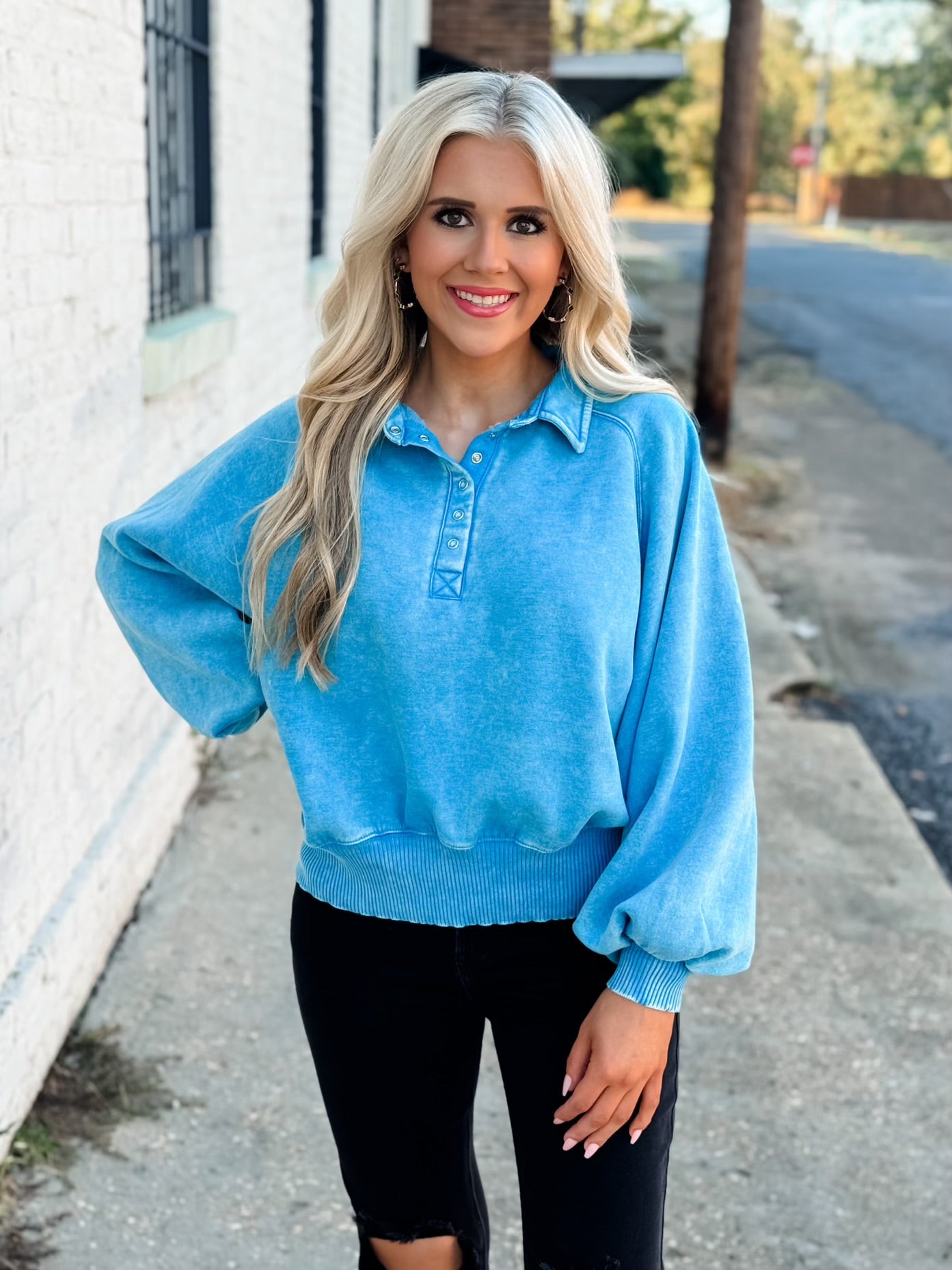 Cool Evenings Pullover BLUE