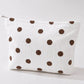Corduroy Polka Dot Cosmetic Pouch WHITE