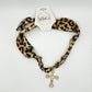 Scarf Necklace LEOPARD/GOLD/CROSS