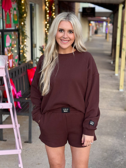 Lulu Mac Waffle Top BROWN