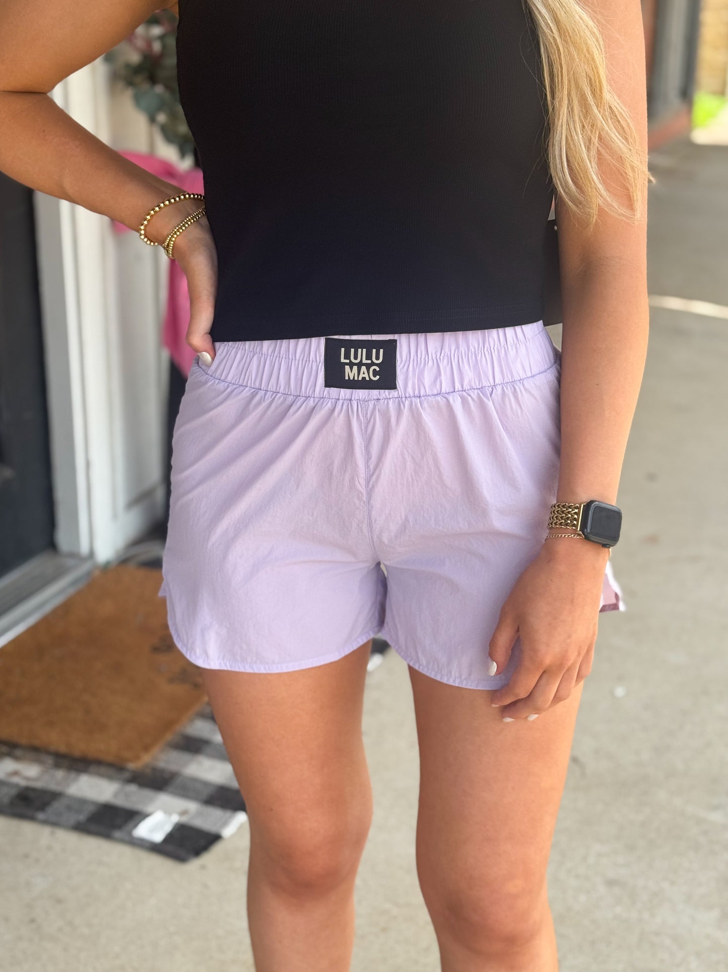 Lulu Mac Solid Shorts LAVENDER