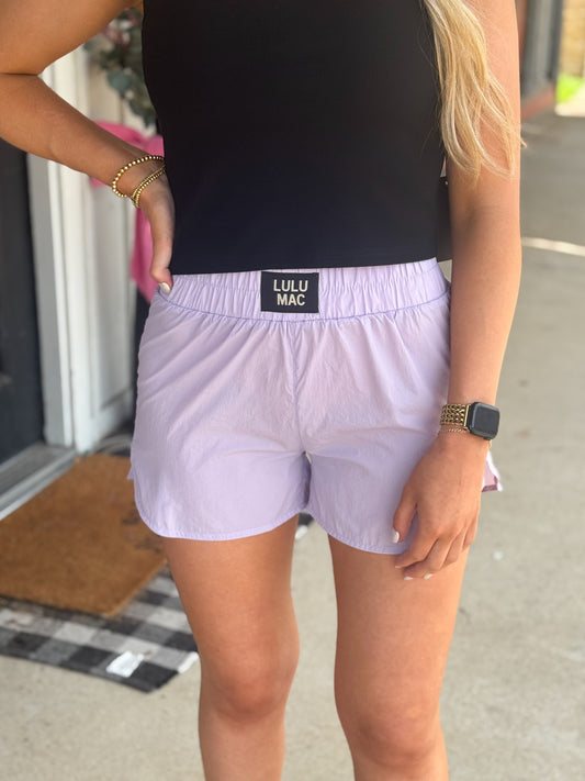 Lulu Mac Solid Shorts LAVENDER