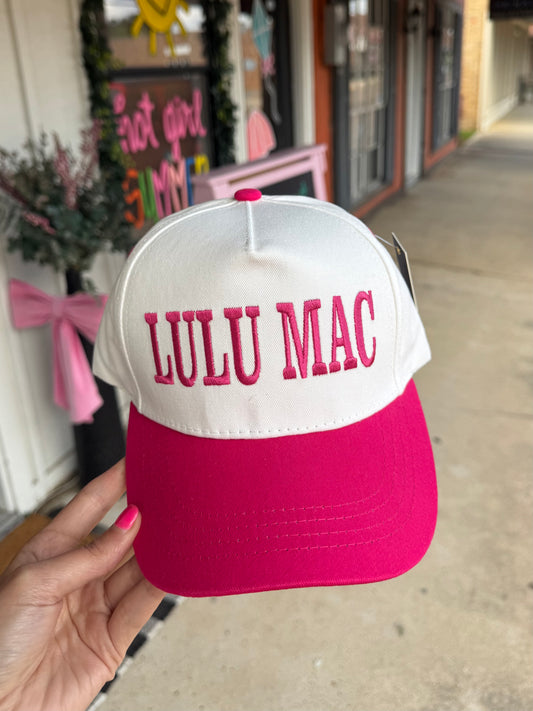 Lulu Mac Trucker Hat HOT PINK