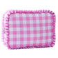 Pink Checkered Ruffle Bag