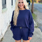Lulu Mac Waffle Top NAVY