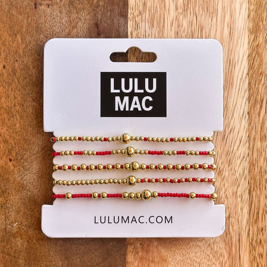 Lulu Mac Bracelet Set RED