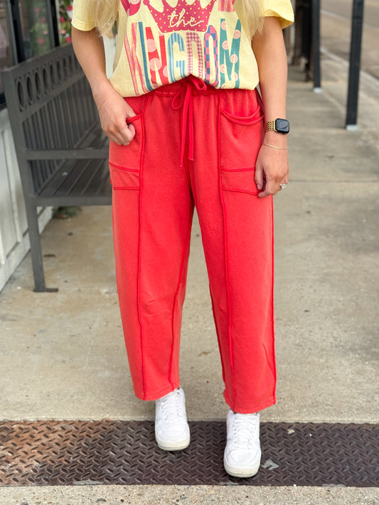 Getting Things Done Barrel Pants RED