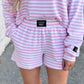 Lulu Mac Stripe Shorts LIGHT PINK