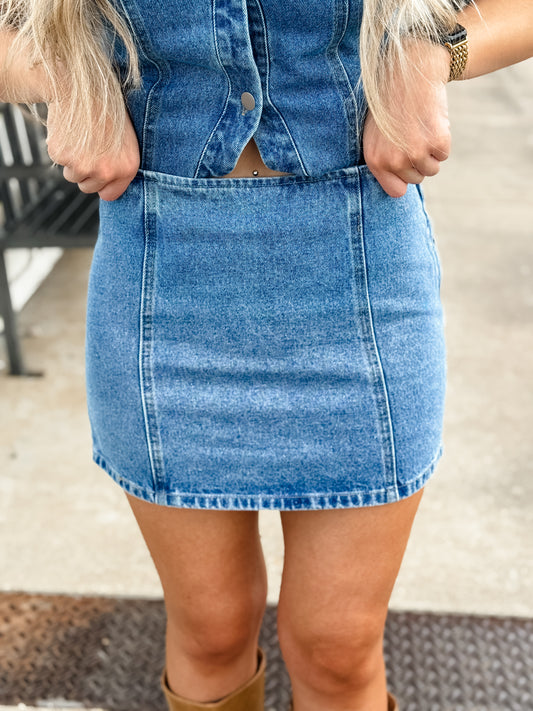 Already Iconic Denim Skirt