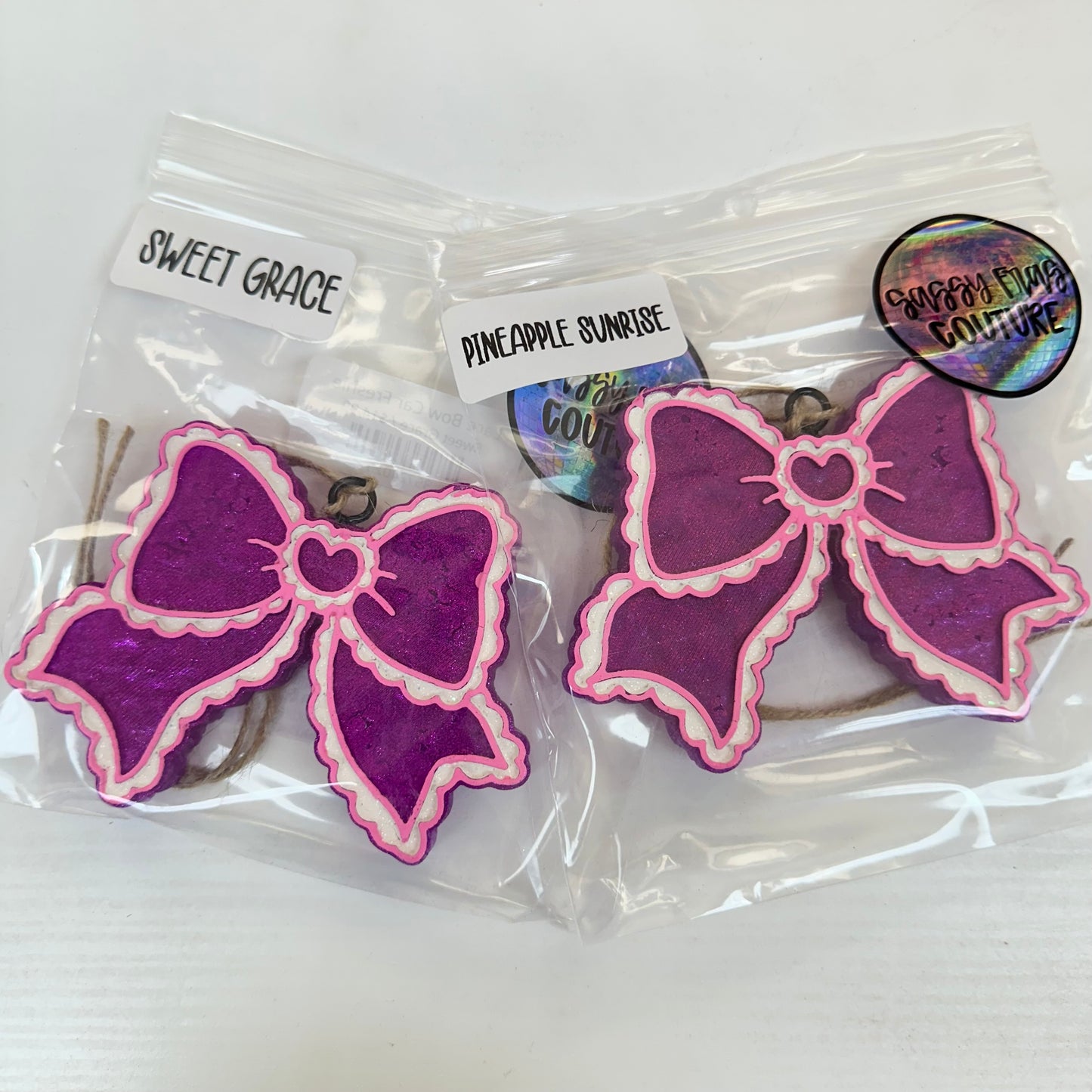 Lace Bow Car Freshie