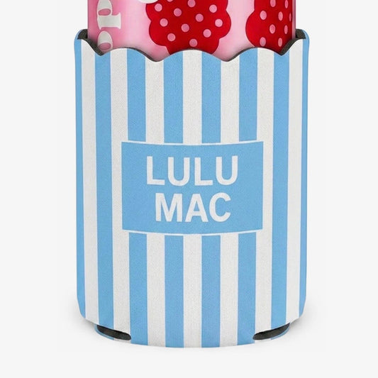 Lulu Mac Stripe Koozie LIGHT BLUE