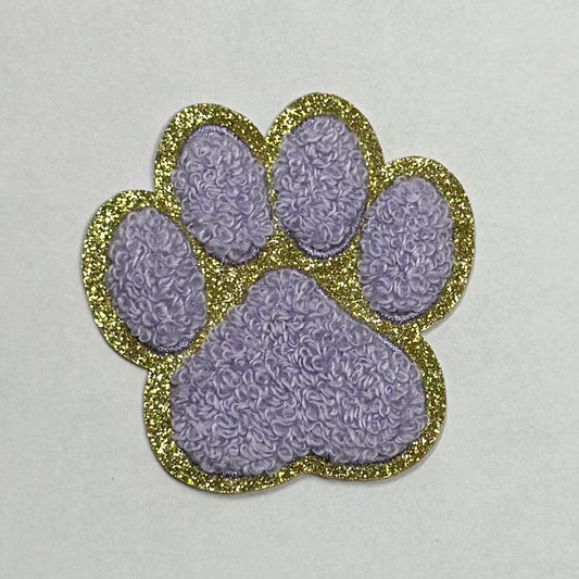 Paw Iron On Patch PURPLE