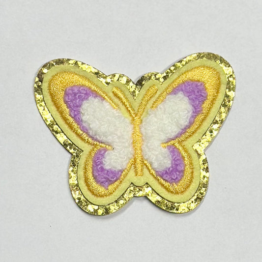 Purple/Yellow Butterfly Iron On Patch