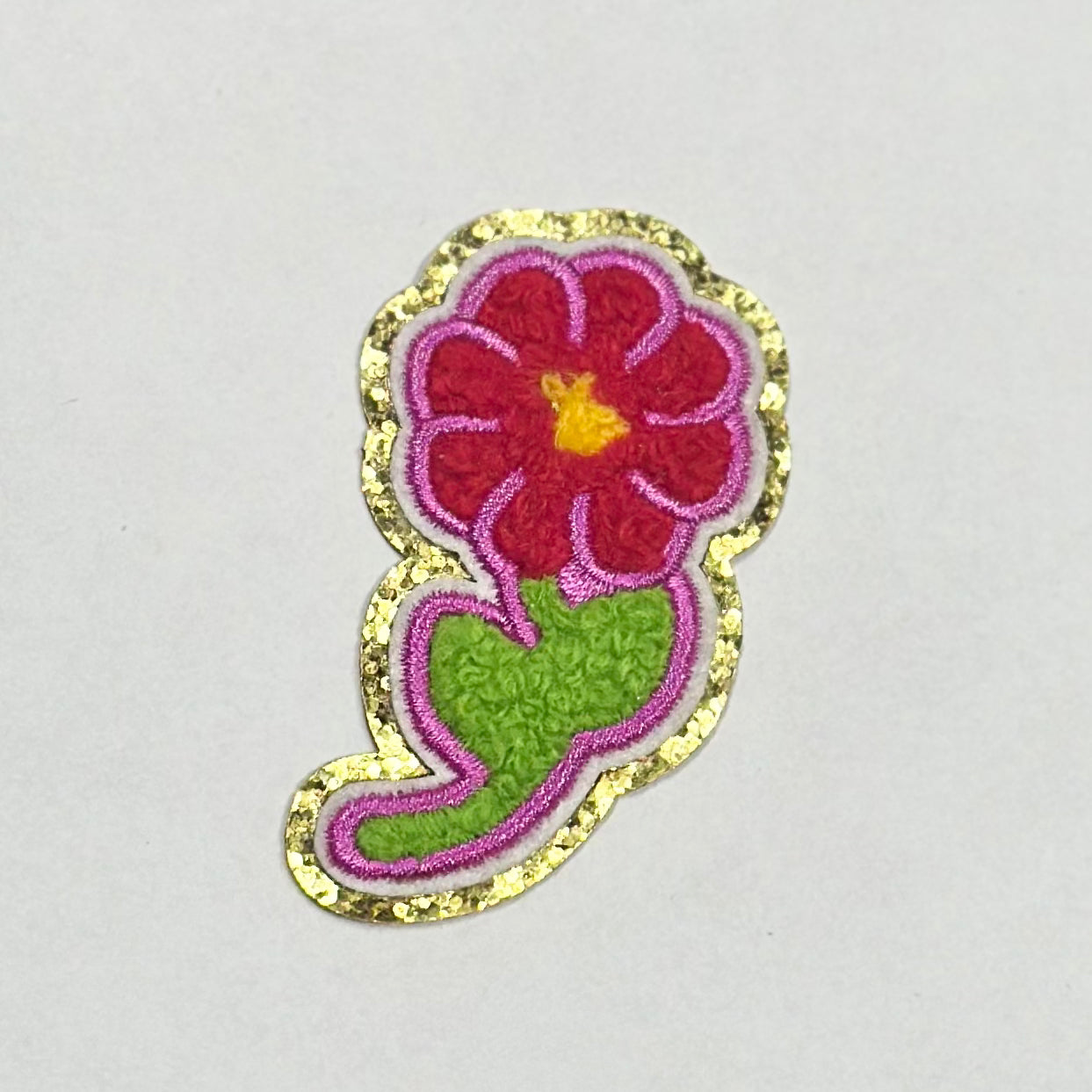 Flower Stem Iron On Patch