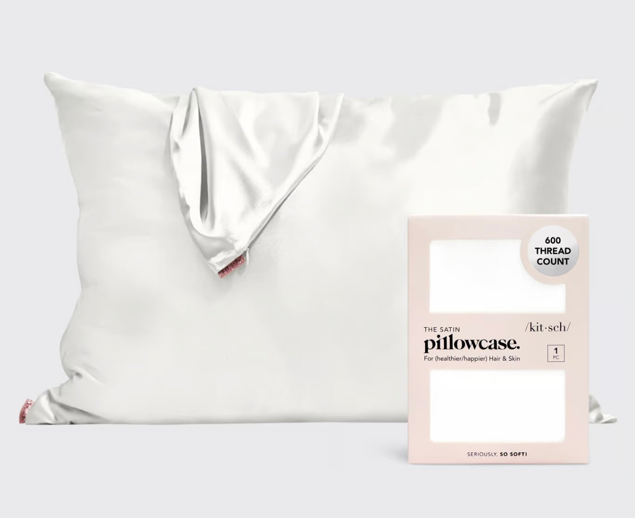 Ivory Satin Pillowcase