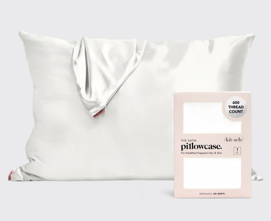 Ivory Satin Pillowcase