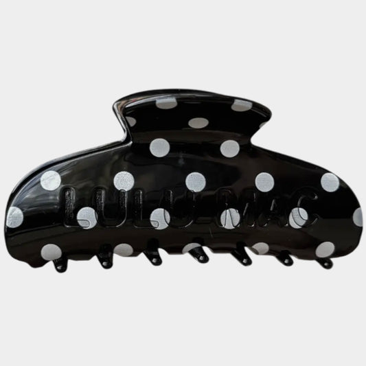 Lulu Mac Polka Dot Hair Clip BLACK/WHITE
