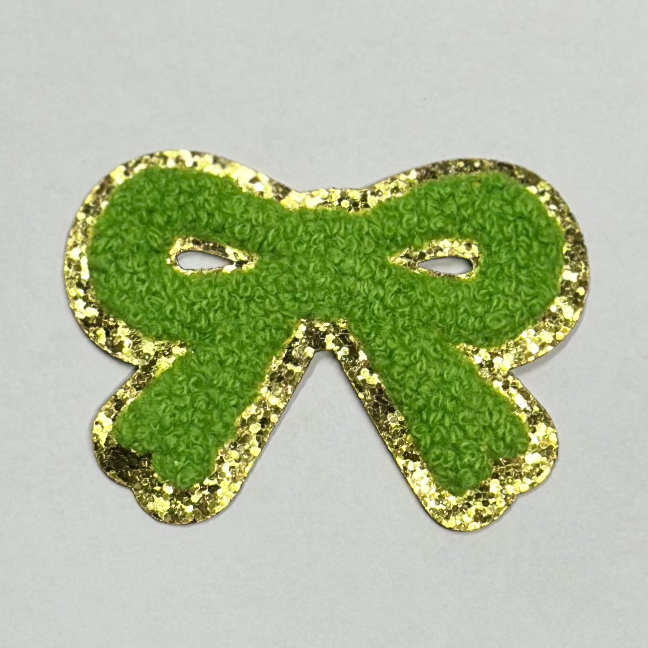 Bow Iron On Patch GREEN