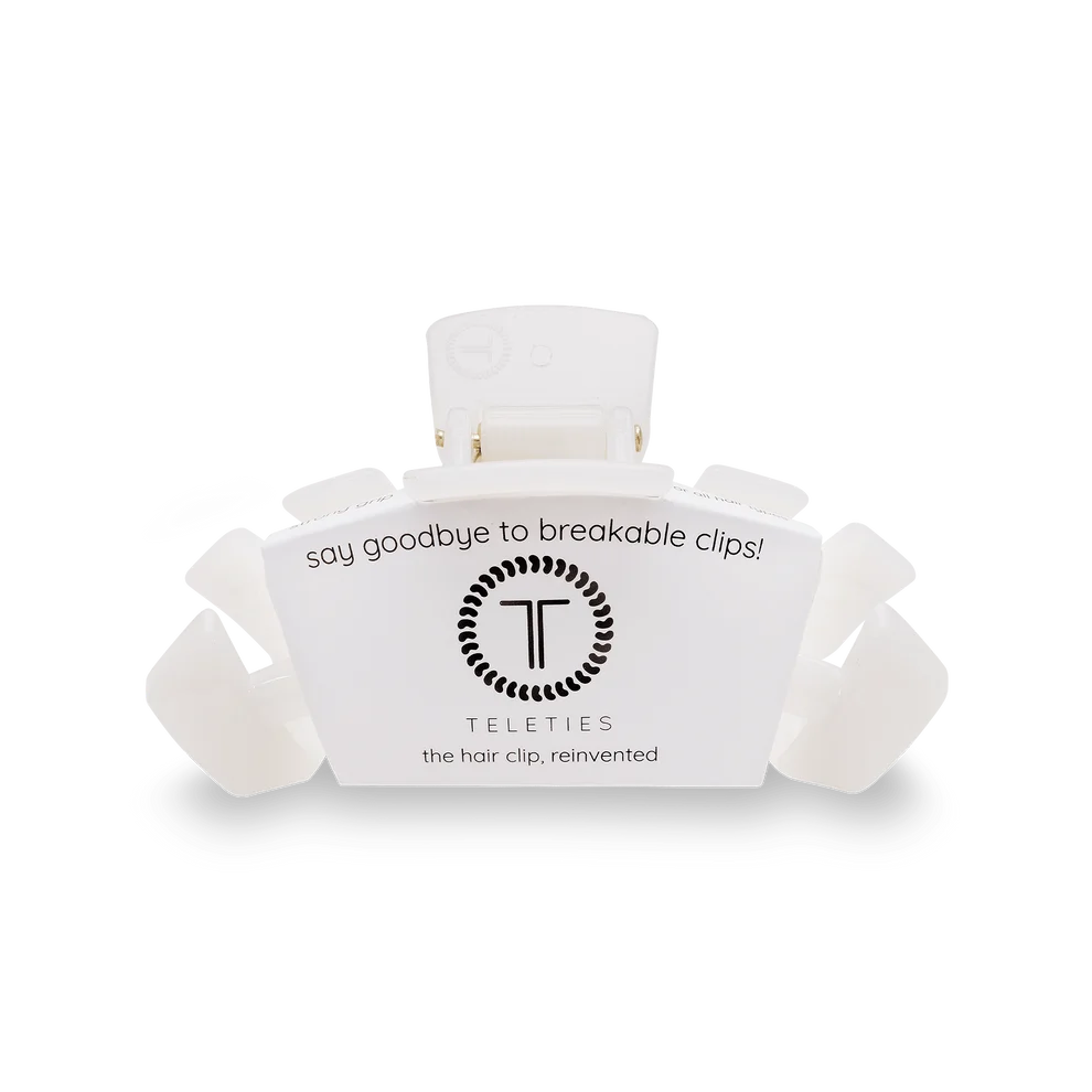 Teleties Classic Coconut White Claw Clip | Small