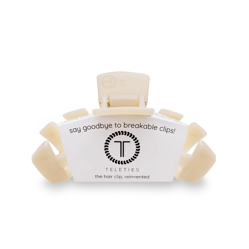 Teleties Classic Almond Beige Claw Clip | Small