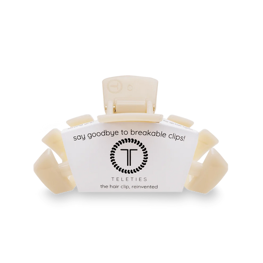 Teleties Classic Almond Beige Claw Clip | Small