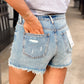 Get A Move On Medium Wash Denim Shorts