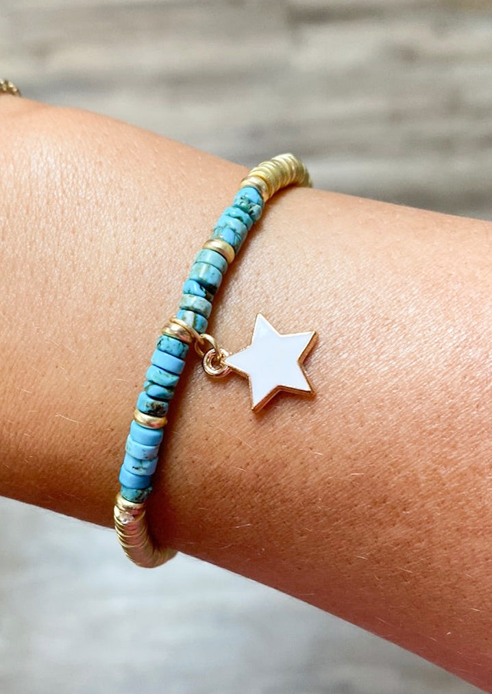 Star Charm Bracelet WHITE