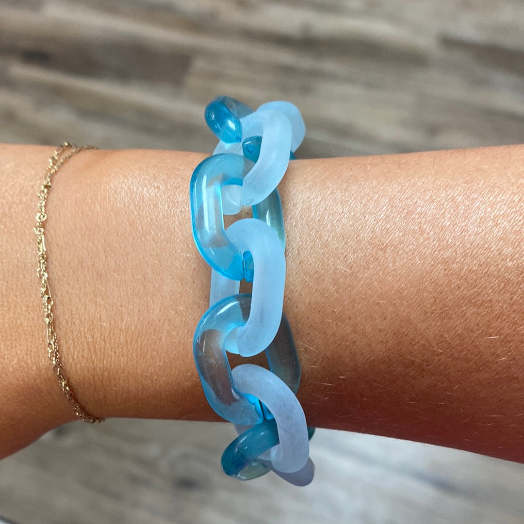 Chunky Chain Bracelet BLUE *FINAL SALE*