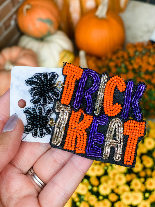 Trick Or Treat Beaded Earrings